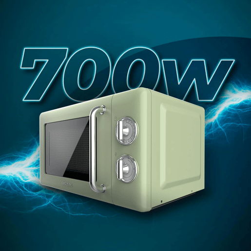 Cecotec ProClean 3010 Retro Green Micro-ondas mecânico de 20 l e 700 W.