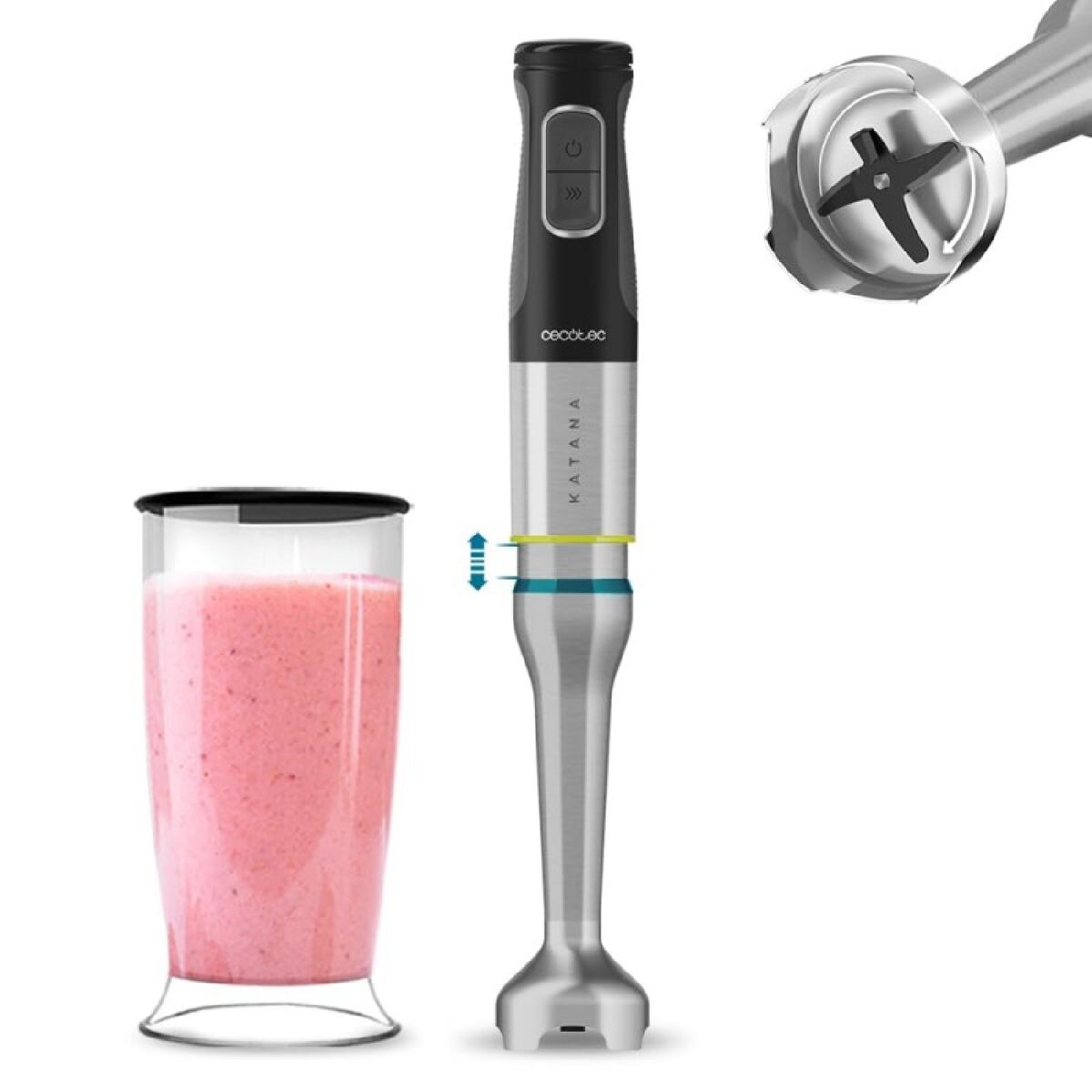 Batidora de mano Cecotec Katana 15 Jar G 1500W tecnología Perreo