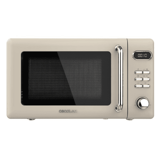Cecotec ProClean 5110 Retro Beige Micro-ondas digital com grill de 20 l e 700 W.