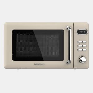 Cecotec ProClean 5110 Retro Beige Micro-ondas digital com grill de 20 l e 700 W.