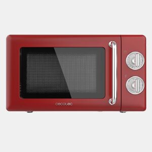 Cecotec ProClean 3110 Retro Red Micro-ondas mecânico com grill de 20 l e 700 W.
