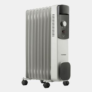 Blaupunkt BP1010 - Radiador a Óleo com 9 Elementos Radiantes 2000w. Termostato ajustável, termofusível de segurança, luz piloto acesa, rodas giratórias. Cor branca