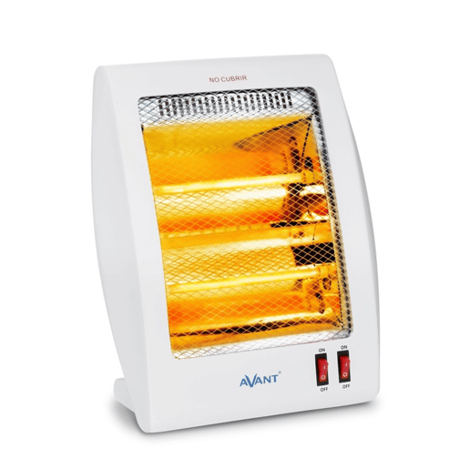 Avant AV7554 - Fogão Elétrico Quartzo com 2 Tubos, 800w com 2 Níveis de Potência: 400 W - 800 W. Interruptor Anti-tombamento, Proteção Térmica. Cor cinzenta