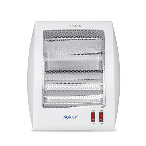 Avant AV7554 - Fogão Elétrico Quartzo com 2 Tubos, 800w com 2 Níveis de Potência: 400 W - 800 W. Interruptor Anti-tombamento, Proteção Térmica. Cor cinzenta