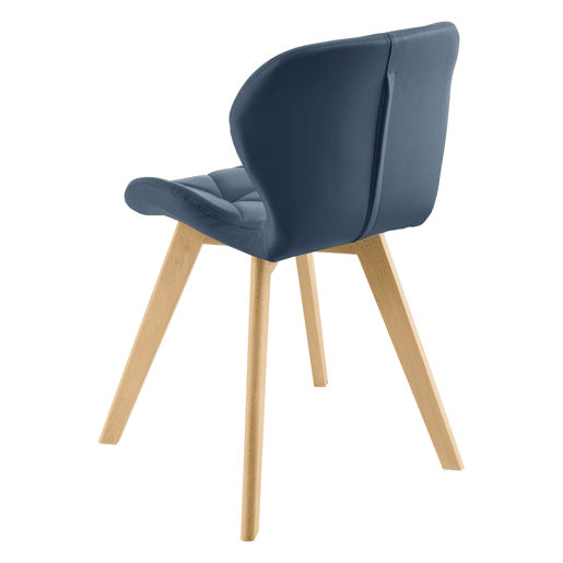 Cadeira de jantar Älmhult conjunto de 6 78x47x52 cm em pele sintética Azul en.casa