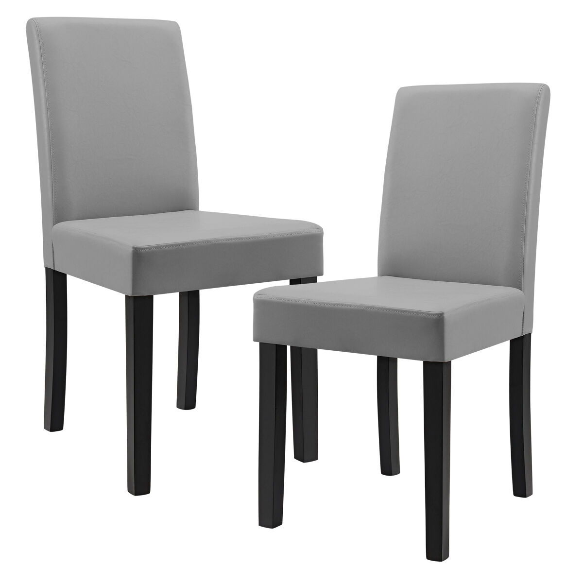 2x sillas tapizadas de cuero sintético Patas de madera