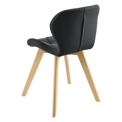 Cadeira de jantar Älmhult conjunto de 6 78x47x52 cm em pele sintética Preto en.casa