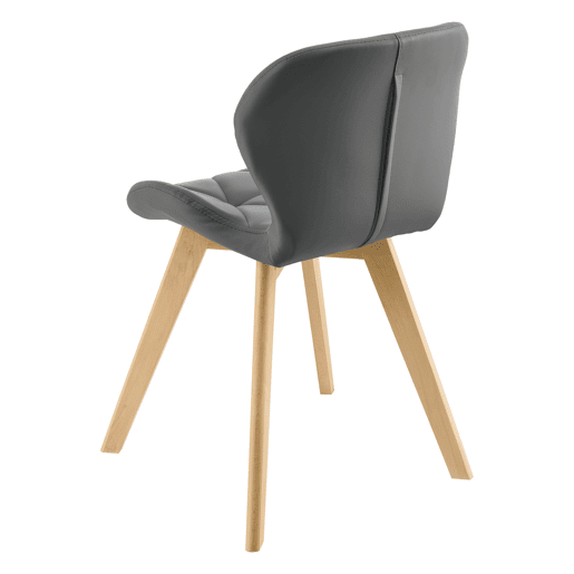 Cadeira de jantar Älmhult conjunto de 6 78x47x52 cm em pele sintética Cinzento en.casa