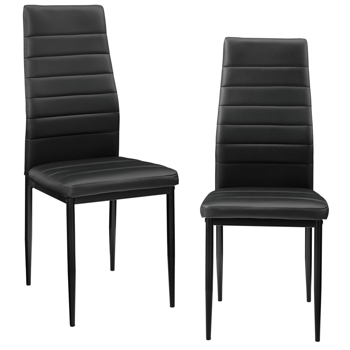 Set de 2 sillas de comedor Lidköping con respaldo alto tapizada