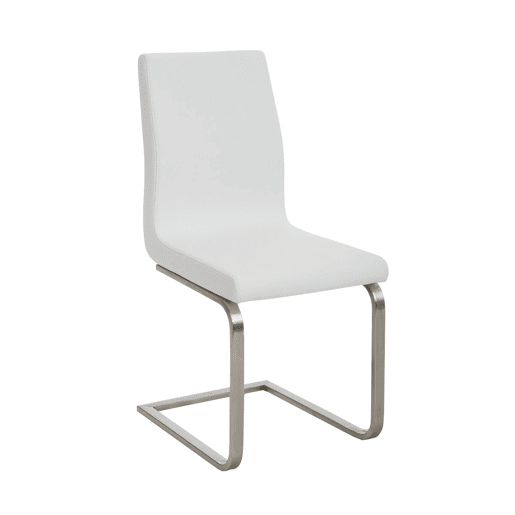 Silla de comedor Belfort Simil cuero Blanco 50X40X90 cm