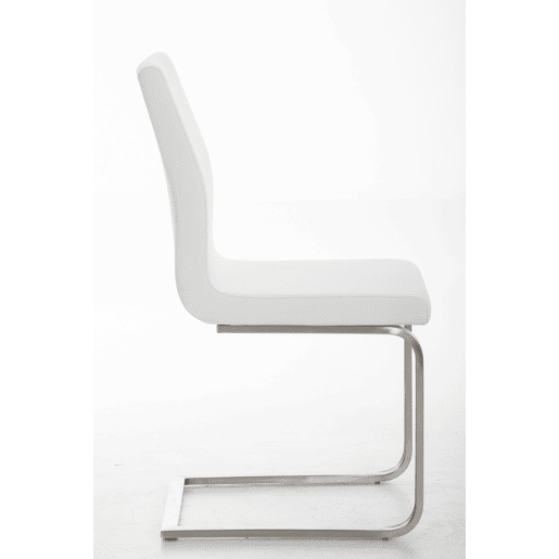 Silla de comedor Belfort Simil cuero Blanco 50X40X90 cm