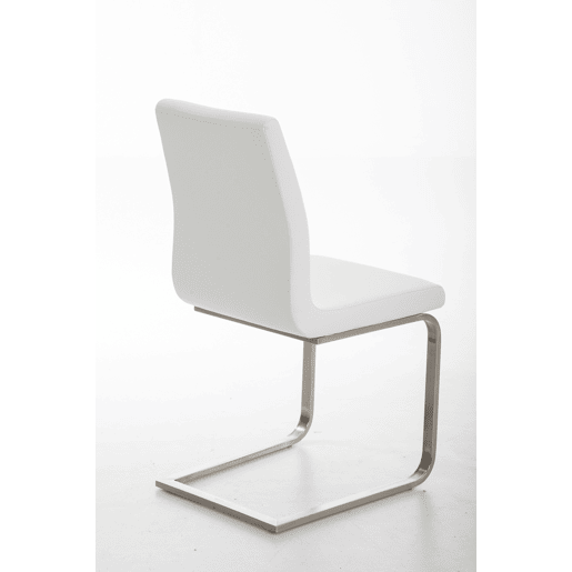 Silla de comedor Belfort Simil cuero Blanco 50X40X90 cm