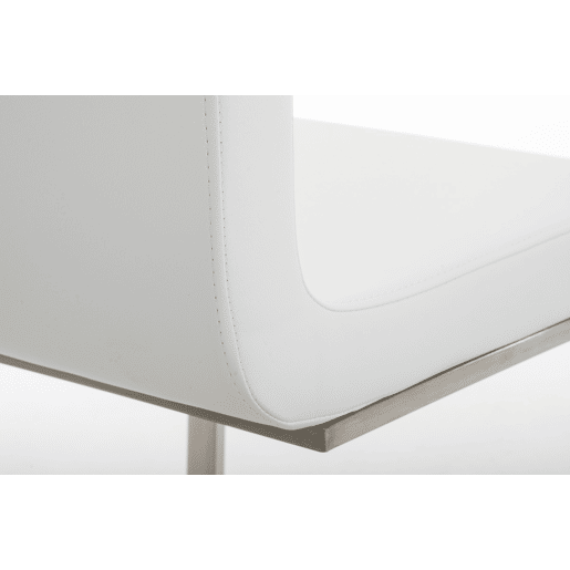 Silla de comedor Belfort Simil cuero Blanco 50X40X90 cm