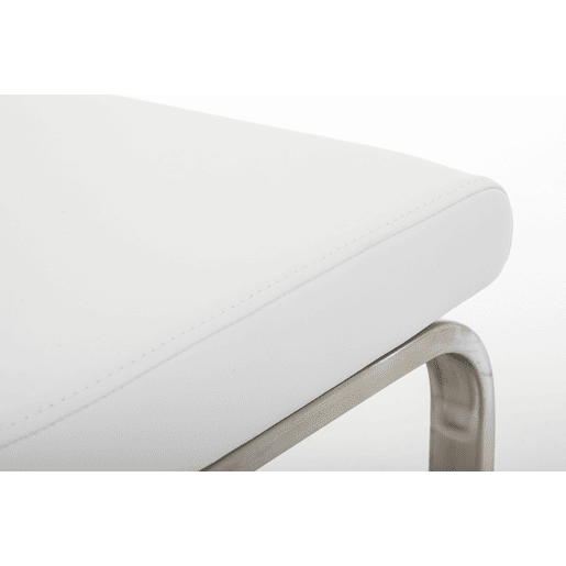 Silla de comedor Belfort Simil cuero Blanco 50X40X90 cm