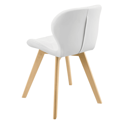Cadeira de jantar Älmhult conjunto de 2 78x47x52 cm em pele sintética Branco en.casa