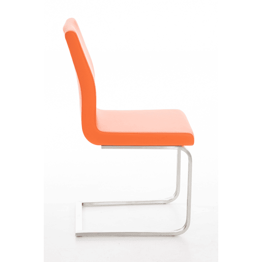Silla de comedor Belfort Simil cuero Naranja 50X40X90 cm