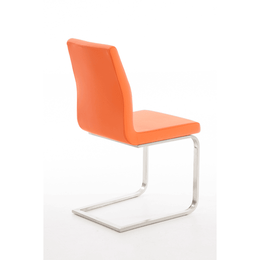 Silla de comedor Belfort Simil cuero Naranja 50X40X90 cm