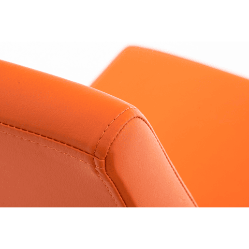 Silla de comedor Belfort Simil cuero Naranja 50X40X90 cm