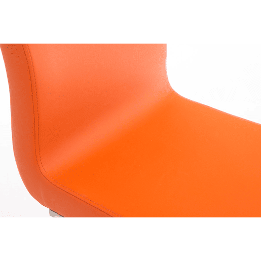 Silla de comedor Belfort Simil cuero Naranja 50X40X90 cm