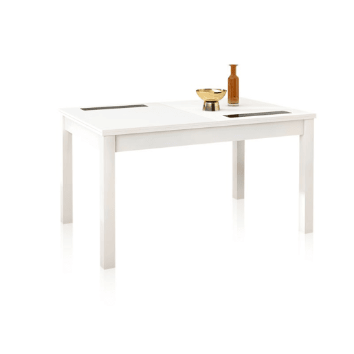 Mesa de jantar extensível Nuka Branco 140u2013180 x 75 x 90 cm