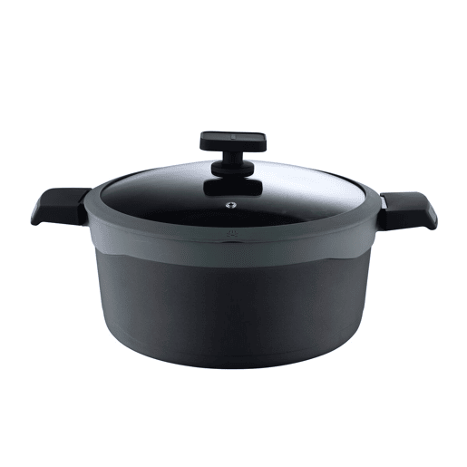 Caçarola com Tampa Masterpro GASTRO REECO MP Preto Alumínio