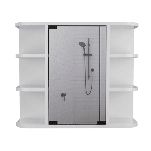 Armário de parede Milan para casa de banho, 49.9872 CM AL X 59.9948 CM AN X 18.9992 CM P , Branca de neve
