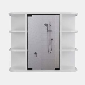 Armário de parede Milan para casa de banho, 49.9872 CM AL X 59.9948 CM AN X 18.9992 CM P , Branca de neve