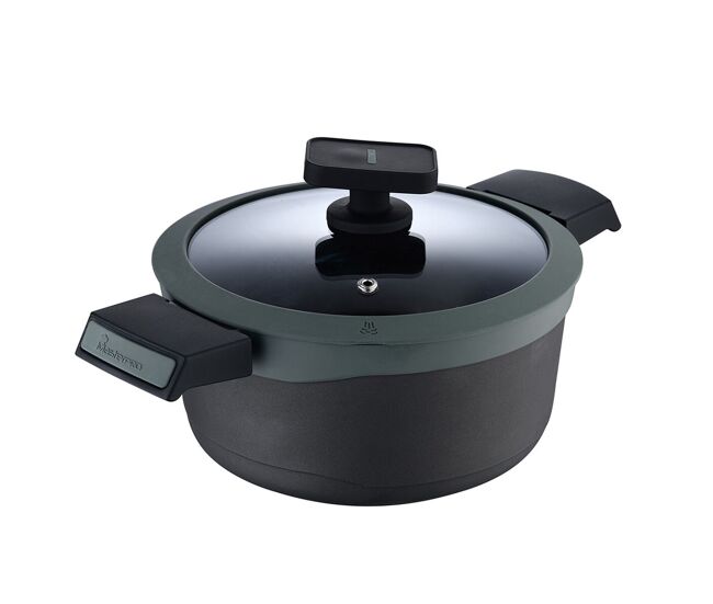 Cacerola con tapa masterpro gastro reeco mp negro aluminio 2,7 l