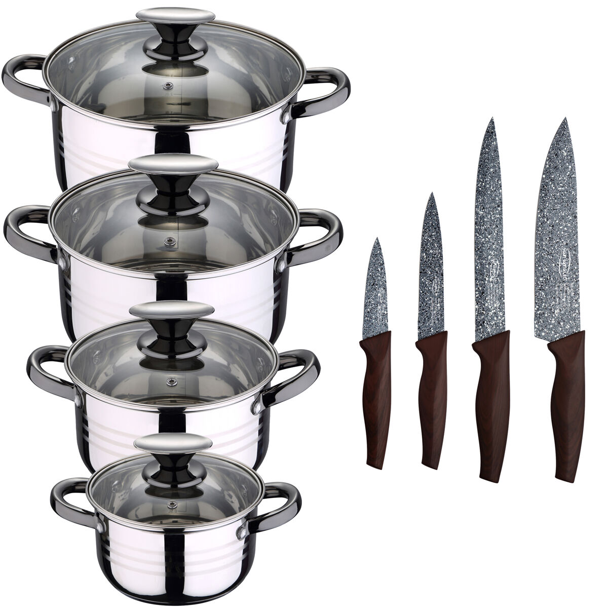 Bateria De Cocina 8 Piezas Apta Para Induccion