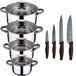 Bateria De Cocina 8 Piezas Apta Para Induccion Bateria De Cocina 8 Piezas Apta Para Induccion Gris Oscuro