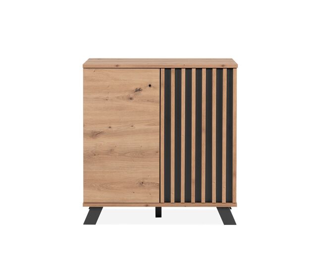Aparador 2 puertas decoración roble artesanal l80 cm - lublin