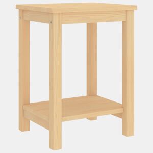 vidaXL Mesa de cabeceira 35x30x47 cm madeira de pinho maciça natural