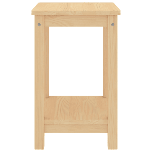 vidaXL Mesa de cabeceira 35x30x47 cm madeira de pinho maciça natural
