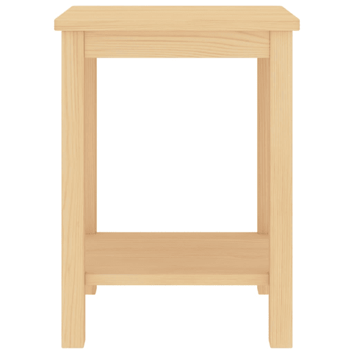 vidaXL Mesa de cabeceira 35x30x47 cm madeira de pinho maciça natural
