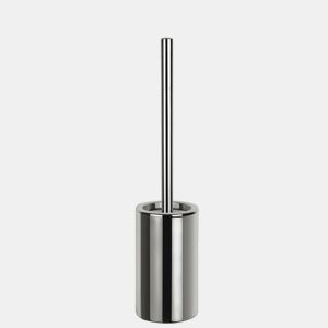Escobillero Spirella tubo porcelana cromada Ø10.5 x 42 cm