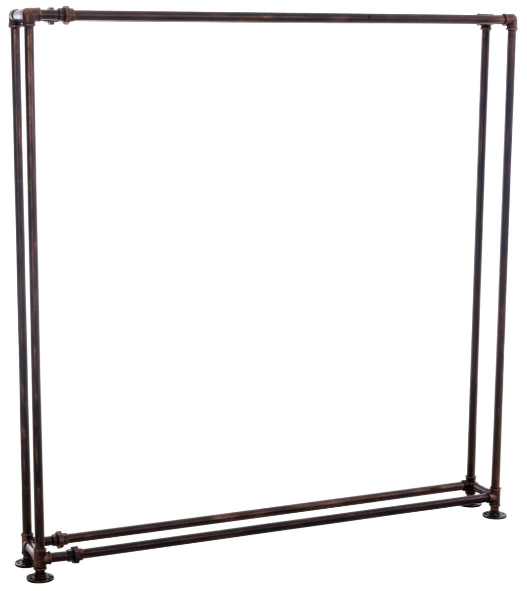Estantería de leña tinos metal bronce 25x178x178 cm