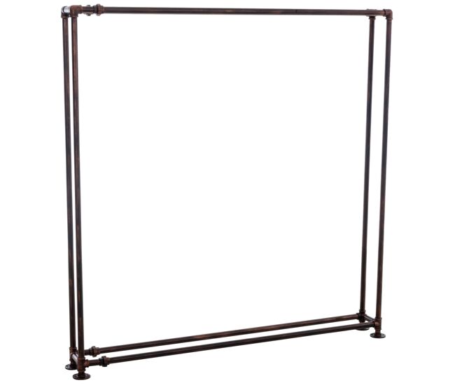 Estantería de leña tinos metal bronce 25x178x178 cm