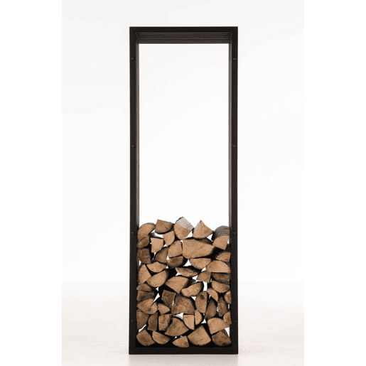 Estantería para Guardar la Leña Irving Metal Negro mate 40X50X150 cm