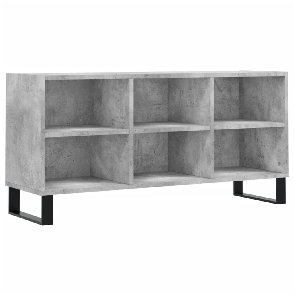mueble de tv madera de ingenieria gris hormigon 1035x30x50 cm
