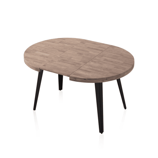 Mesa redonda extensÃvel Berg Carvalho Mel - Preto 100180 x 78 x 100 cm Mesa redonda extensÃvel Berg Carvalho Mel - Preto 100180 x 78 x 100 cm