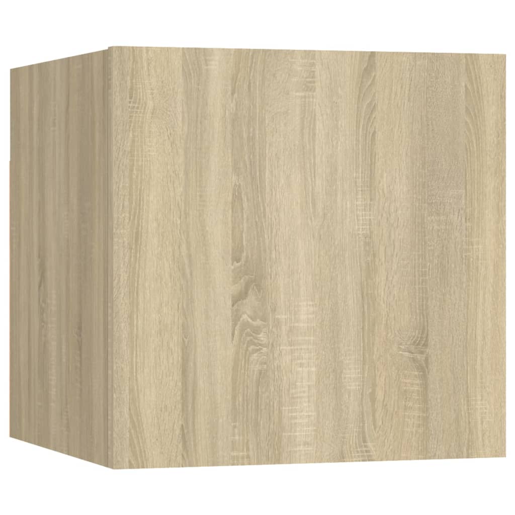 mueble de pared para tv color roble sonoma 305x30x30 cm