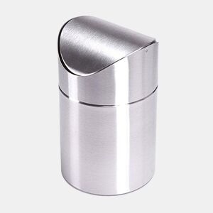 MSV Garbage Can com uma capacidade de 1,5 litros de aço inoxidável com tampa de 12 x 17 cm.