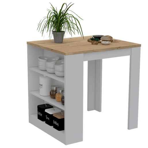 Mesa de jantar Tanna, com prateleiras