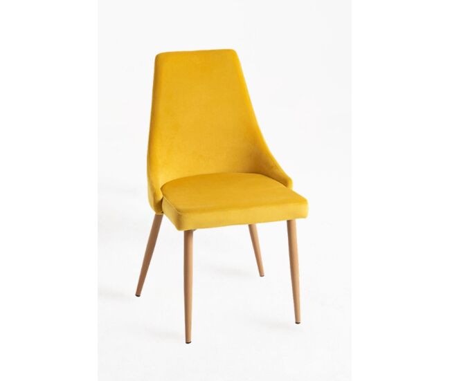 Silla stoik wood - amarillo