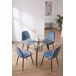 Silla Teok Black Terciopelo Silla Teok Black Terciopelo Azul
