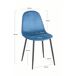 Silla Teok Black Terciopelo Silla Teok Black Terciopelo Azul