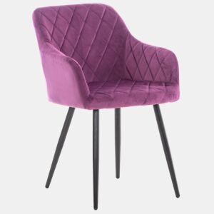 Silla de comedor Shila Terciopelo Lila 44X47X84 cm