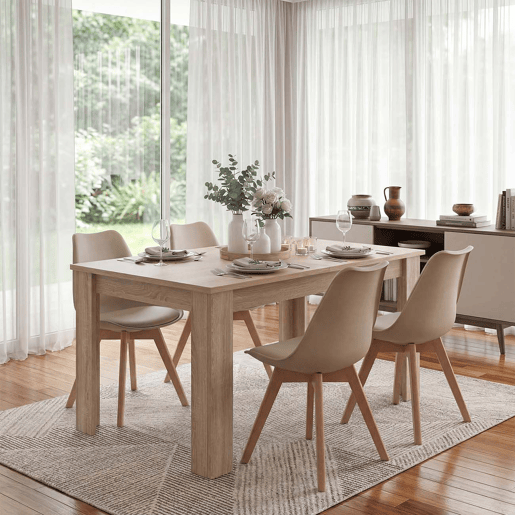 Pack 4 cadeiras de jantar Beench Areia 41 x 83 x 49 cm
