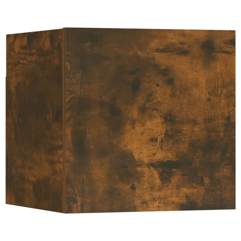 mueble para tv de pared color roble ahumado 305x30x30 cm