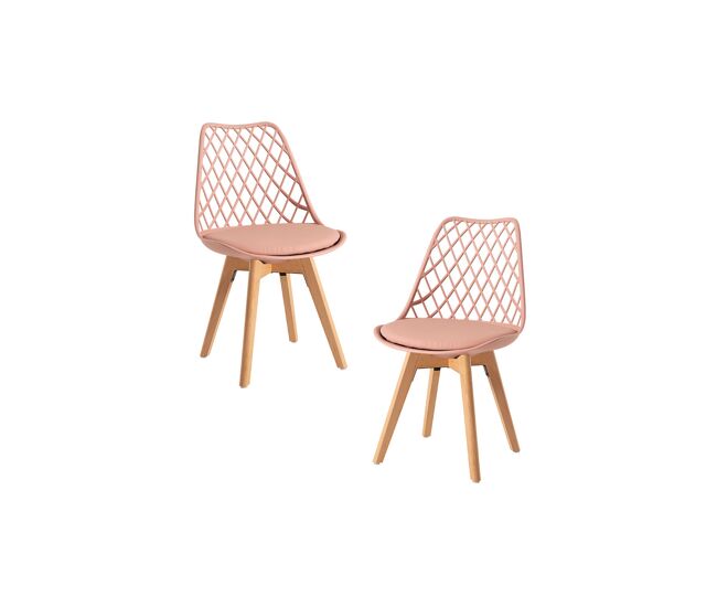 Pack 2 sillas mima - rosa avellana